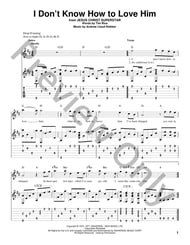 I Don't Know How to Love Him Guitar and Fretted sheet music cover